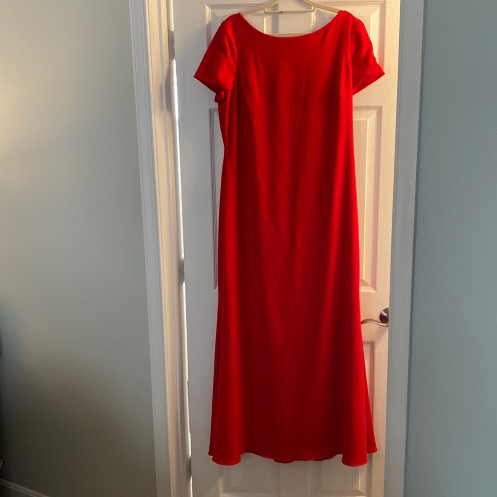 Beautiful red V back formal dress